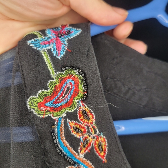 Vintage Embroidered Silk Tunic - Picture 4 of 7